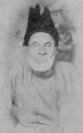 Portrait photograph of Mirza Ghalib
