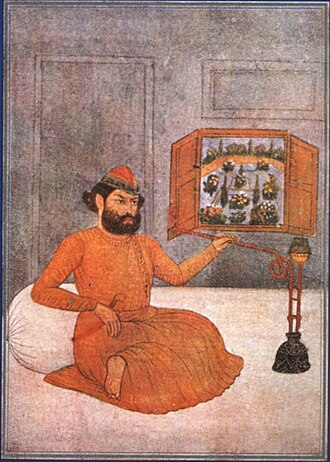 Portrait of Mir Taqi Mir (1786 miniature)